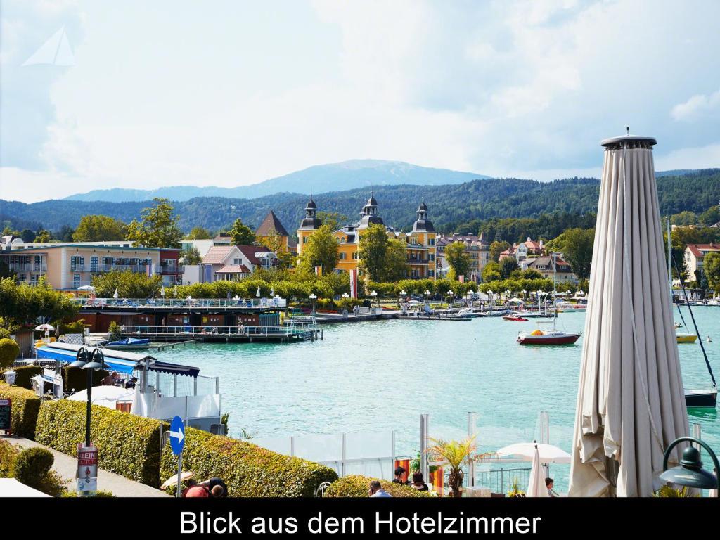 Hotel-Restaurant "Veldener Traumschiff" Direkt Am See In 2Min Im Zentrum Velden am Wörthersee Eksteriør billede