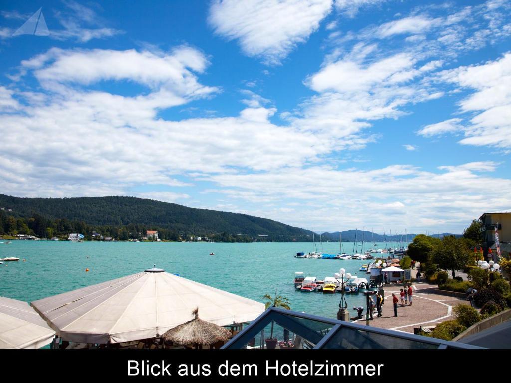 Hotel-Restaurant "Veldener Traumschiff" Direkt Am See In 2Min Im Zentrum Velden am Wörthersee Eksteriør billede